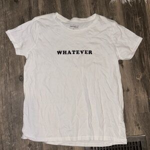For the Republic WHATEVER White Short Sleeve Shirt large